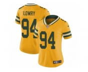 Women Nike Green Bay Packers #94 Dean Lowry Limited Gold Rush Vapor Untouchable NFL Jersey