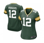 Women's Green Bay Packers #12 Aaron Rodgers Game Green Team Color Football Jersey