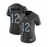 Women's Green Bay Packers #12 Aaron Rodgers Limited Gray Static Fashion Limited Football Jersey