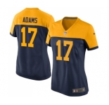 Women's Green Bay Packers #17 Davante Adams Game Navy Blue Alternate Football Jersey