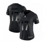 Women's Green Bay Packers #17 Davante Adams Limited Black Smoke Fashion Limited Football Jersey