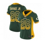 Women's Green Bay Packers #26 Darnell Savage Jr. Limited Green Rush Drift Fashion Football Jersey