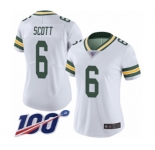 Women's Green Bay Packers #6 JK Scott White Vapor Untouchable Limited Player 100th Season Football Jersey