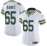 Women's Green Bay Packers #65 Aaron Banks White 2025 Vapor Untouchable Limited Football Stitched Jersey