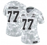 Women's Green Bay Packers #77 Jordan Morgan 2024 F.U.S.E Arctic Camo Salute To Service Limited Stitched Football Jersey