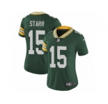 Women's Nike Green Bay Packers #15 Bart Starr Vapor Untouchable Limited Green Team Color NFL Jersey