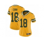 Women's Nike Green Bay Packers #18 Randall Cobb Limited Gold Rush NFL Jersey