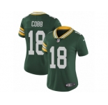 Women's Nike Green Bay Packers #18 Randall Cobb Vapor Untouchable Limited Green Team Color NFL Jersey