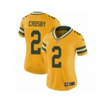 Women's Nike Green Bay Packers #2 Mason Crosby Limited Gold Rush NFL Jersey
