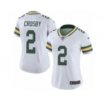 Women's Nike Green Bay Packers #2 Mason Crosby Limited White Rush NFL Jersey