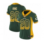 Women's Nike Green Bay Packers #20 Kevin King Limited Green Rush Drift Fashion NFL Jersey