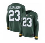 Women's Nike Green Bay Packers #23 Jaire Alexander Limited Green Therma Long Sleeve NFL Jersey