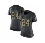 Women's Nike Green Bay Packers #24 Quinten Rollins Limited Black 2016 Salute to Service NFL Jersey