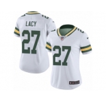 Women's Nike Green Bay Packers #27 Eddie Lacy Limited White Rush NFL Jersey