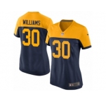 Women's Nike Green Bay Packers #30 Jamaal Williams Limited Navy Blue Alternate NFL Jersey
