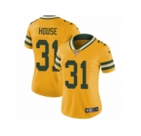 Women's Nike Green Bay Packers #31 Davon House Limited Gold Rush NFL Jersey