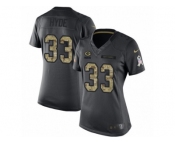 Women's Nike Green Bay Packers #33 Micah Hyde Limited Black 2016 Salute to Service NFL Jersey