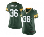 Women's Nike Green Bay Packers #36 LaDarius Gunter Limited Green Team Color NFL Jersey