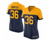Women's Nike Green Bay Packers #36 LaDarius Gunter Limited Navy Blue Alternate NFL Jersey