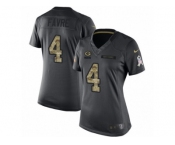 Women's Nike Green Bay Packers #4 Brett Favre Limited Black 2016 Salute to Service NFL Jersey