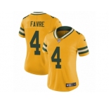 Women's Nike Green Bay Packers #4 Brett Favre Limited Gold Rush NFL Jersey