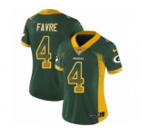 Women's Nike Green Bay Packers #4 Brett Favre Limited Green Rush Drift Fashion NFL Jersey
