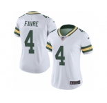 Women's Nike Green Bay Packers #4 Brett Favre Limited White Rush NFL Jersey