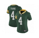 Women's Nike Green Bay Packers #4 Brett Favre Vapor Untouchable Limited Green Team Color NFL Jersey
