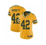 Women's Nike Green Bay Packers #42 Morgan Burnett Limited Gold Rush NFL Jersey