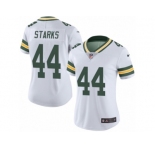 Women's Nike Green Bay Packers #44 James Starks Limited White Rush NFL Jersey