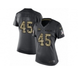 Women's Nike Green Bay Packers #45 Vince Biegel Limited Black 2016 Salute to Service NFL Jersey