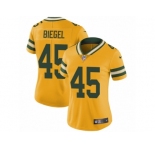 Women's Nike Green Bay Packers #45 Vince Biegel Limited Gold Rush NFL Jersey