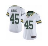 Women's Nike Green Bay Packers #45 Vince Biegel Limited White Rush NFL Jersey