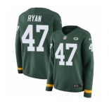 Women's Nike Green Bay Packers #47 Jake Ryan Limited Green Therma Long Sleeve NFL Jersey