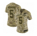 Women's Nike Green Bay Packers #5 Paul Hornung Limited Camo 2018 Salute to Service NFL Jersey