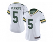Women's Nike Green Bay Packers #5 Paul Hornung Limited White Rush NFL Jersey