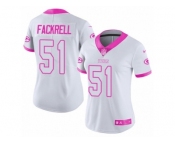 Women's Nike Green Bay Packers #51 Kyler Fackrell Limited White Pink Rush Fashion NFL Jersey