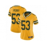 Women's Nike Green Bay Packers #53 Nick Perry Limited Gold Rush NFL Jersey