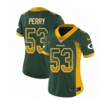Women's Nike Green Bay Packers #53 Nick Perry Limited Green Rush Drift Fashion NFL Jersey