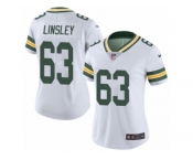 Women's Nike Green Bay Packers #63 Corey Linsley Limited White Rush NFL Jersey