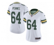 Women's Nike Green Bay Packers #64 Mike Pennel Limited White Rush NFL Jersey