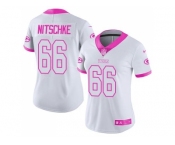 Women's Nike Green Bay Packers #66 Ray Nitschke White Pink Stitched NFL Limited Rush Fashion Jersey