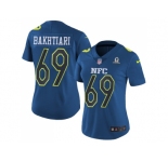 Women's Nike Green Bay Packers #69 David Bakhtiari Navy Stitched NFL Limited NFC 2017 Pro Bowl Jersey