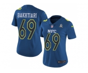 Women's Nike Green Bay Packers #69 David Bakhtiari Navy Stitched NFL Limited NFC 2017 Pro Bowl Jersey