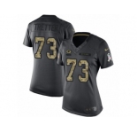 Women's Nike Green Bay Packers #73 JC Tretter Limited Black 2016 Salute to Service NFL Jersey