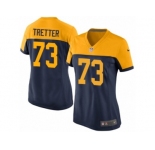 Women's Nike Green Bay Packers #73 JC Tretter Limited Navy Blue Alternate NFL Jersey
