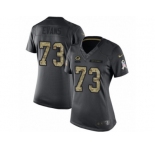 Women's Nike Green Bay Packers #73 Jahri Evans Limited Black 2016 Salute to Service NFL Jersey