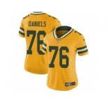 Women's Nike Green Bay Packers #76 Mike Daniels Limited Gold Rush NFL Jersey