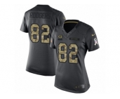 Women's Nike Green Bay Packers #82 Richard Rodgers Limited Black 2016 Salute to Service NFL Jersey