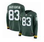 Women's Nike Green Bay Packers #83 Marquez Valdes-Scantling Limited Green Therma Long Sleeve NFL Jersey
